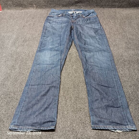 Attitude & Latitude Jeans Men 31x34 Dark Blue Hand Finished‎ Straight Leg - Picture 2 of 12